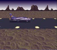 une photo d'Ã©cran de U.N. Squadron sur Nintendo Super Nes